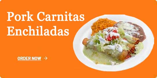 Pork Carnitas Enchiladas